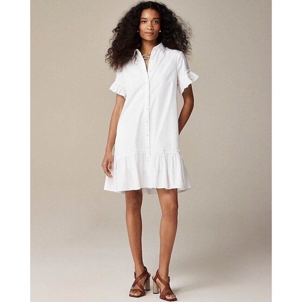 J.Crew Amelia shirtdress in cotton poplin NWT Size XS